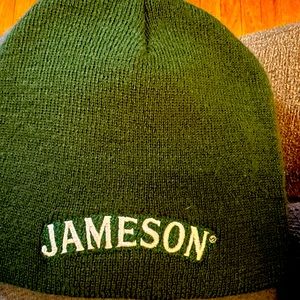 Jameson whiskey green knit beanie. Never worn.